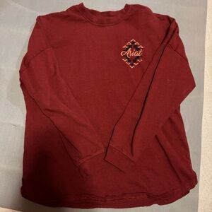 Ariat Kids' Maroon Long Sleeve Shirt